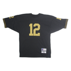 COLLEGIATE Mens Black & Gold Football Shirt One Size Short Sleeve Crew Neck