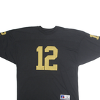 COLLEGIATE Mens Black & Gold Football Shirt One Size Short Sleeve Crew Neck