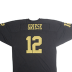 COLLEGIATE Mens Black & Gold Football Shirt One Size Short Sleeve Crew Neck