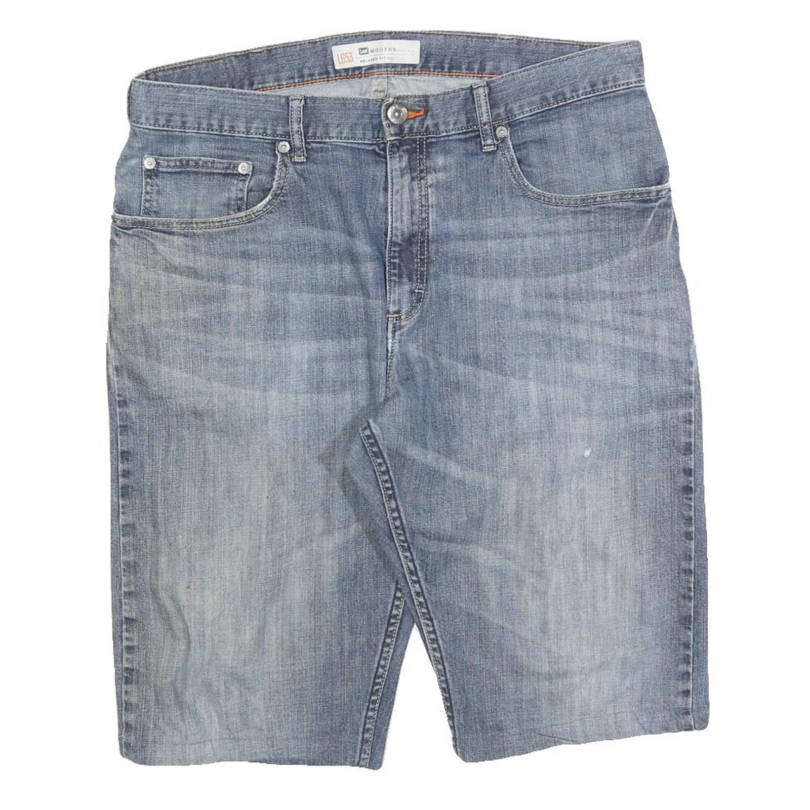 LEE Mens Denim Blue Casual Shorts L W36 Modern Fit Classic Style