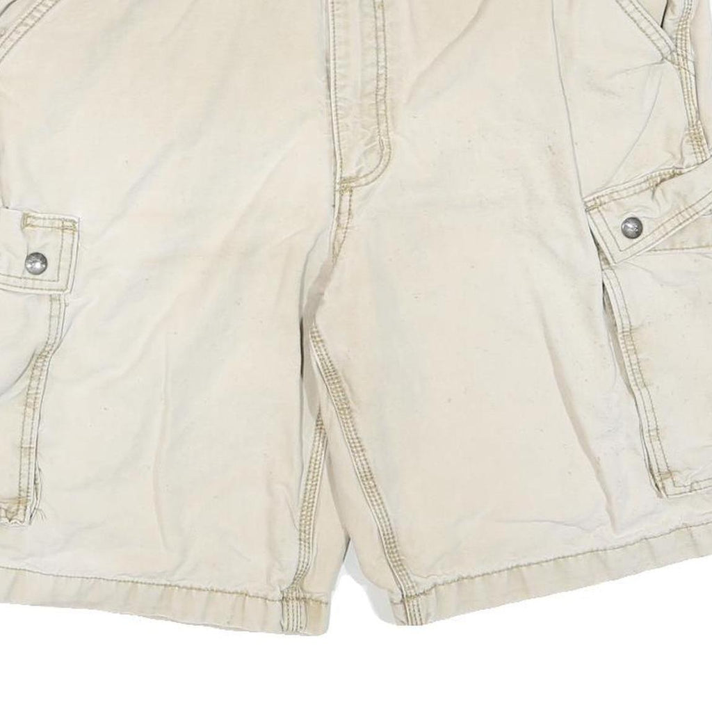 CARHARTT Mens Cargo Shorts Beige XL W38 Cotton Blend Durable Workwear