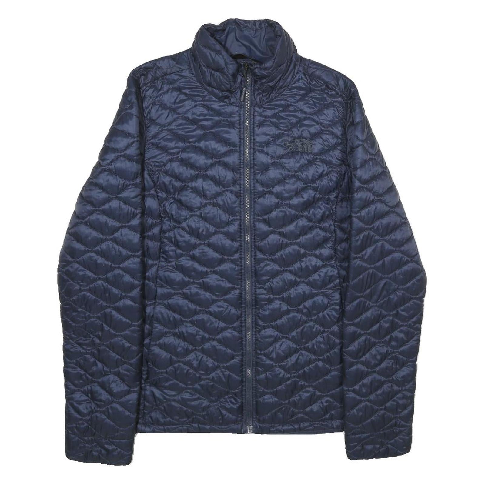 THE NORTH FACE Womens Navy Blue Quilted Jacket M Nylon Zip Outdoor Warm