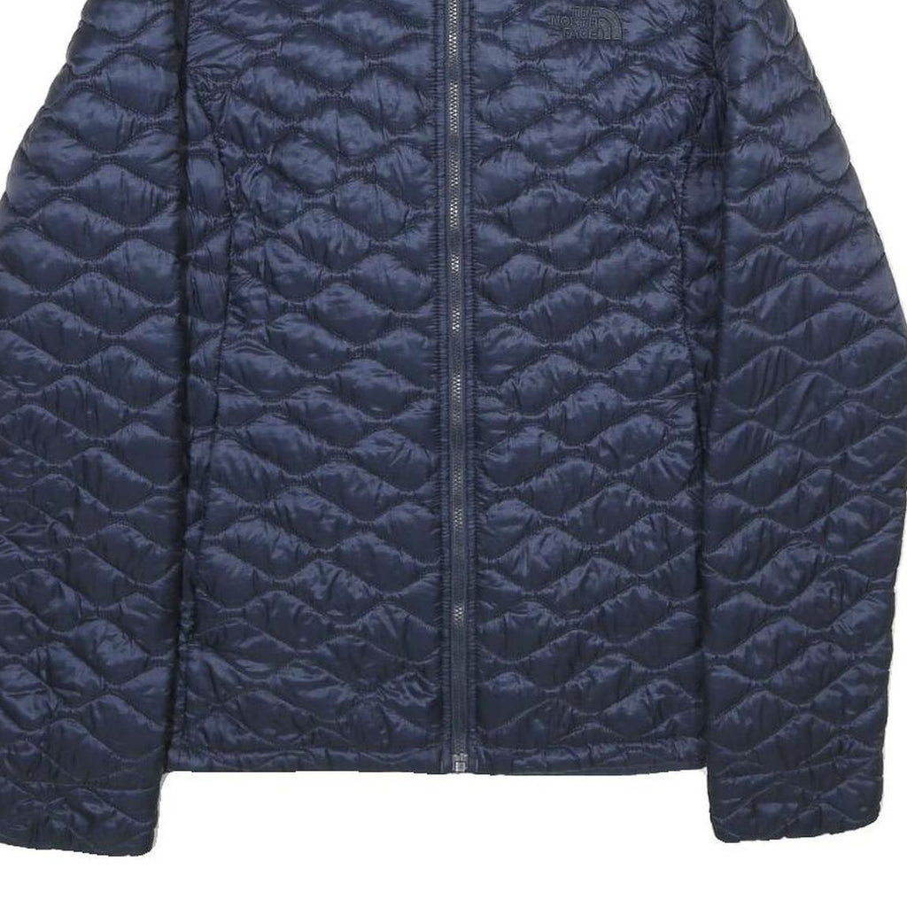 THE NORTH FACE Womens Navy Blue Quilted Jacket M Nylon Zip Outdoor Warm