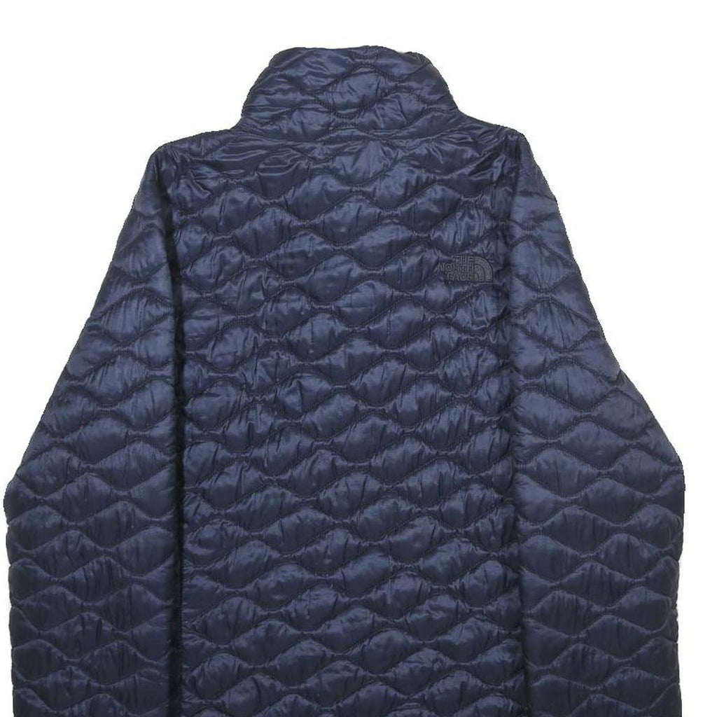 THE NORTH FACE Womens Navy Blue Quilted Jacket M Nylon Zip Outdoor Warm