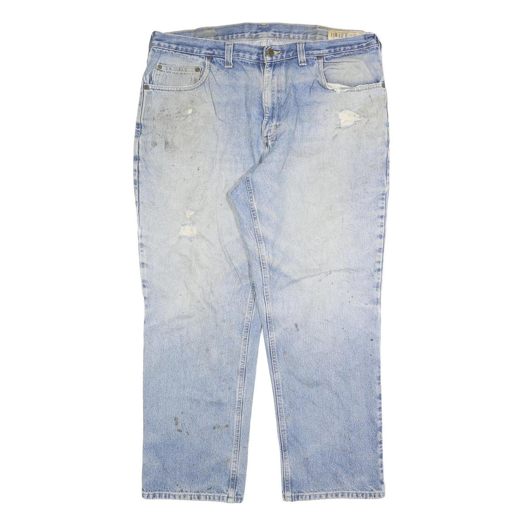 CARHARTT Mens Jeans Blue Relaxed Straight Denim Light W38 L30 Casual Workwear