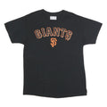 MAJESTIC Mens Black Giants Graphic T-Shirt L Short Sleeve Crew Neck Cotton Blend