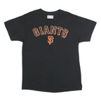MAJESTIC Mens Black Giants Graphic T-Shirt L Short Sleeve Crew Neck Cotton Blend