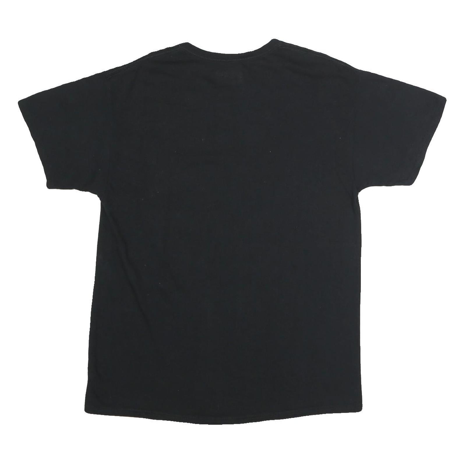 MAJESTIC Mens Black Giants Graphic T-Shirt L Short Sleeve Crew Neck Cotton Blend