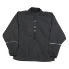 NIKE Womens Black Jacket M Polyester Blend Zip Plain Reflective Stripe