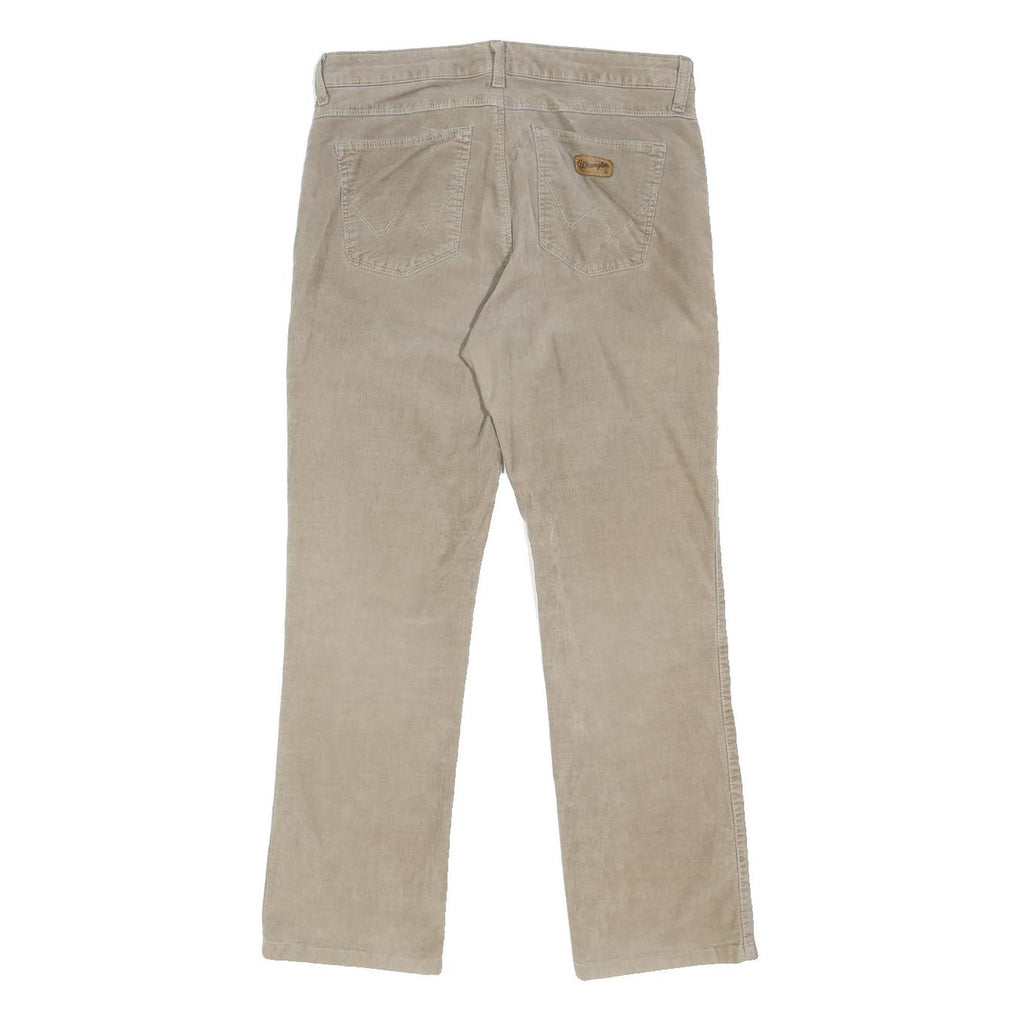 WRANGLER Mens Cotton Blend Beige Loose Straight Trousers W32 L30 Classic Casual