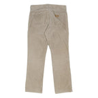 WRANGLER Mens Cotton Blend Beige Loose Straight Trousers W32 L30 Classic Casual