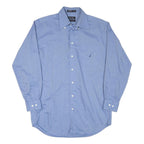NAUTICA Mens Blue Shirt M Cotton Blend Button Down Collar Long Sleeve Classic