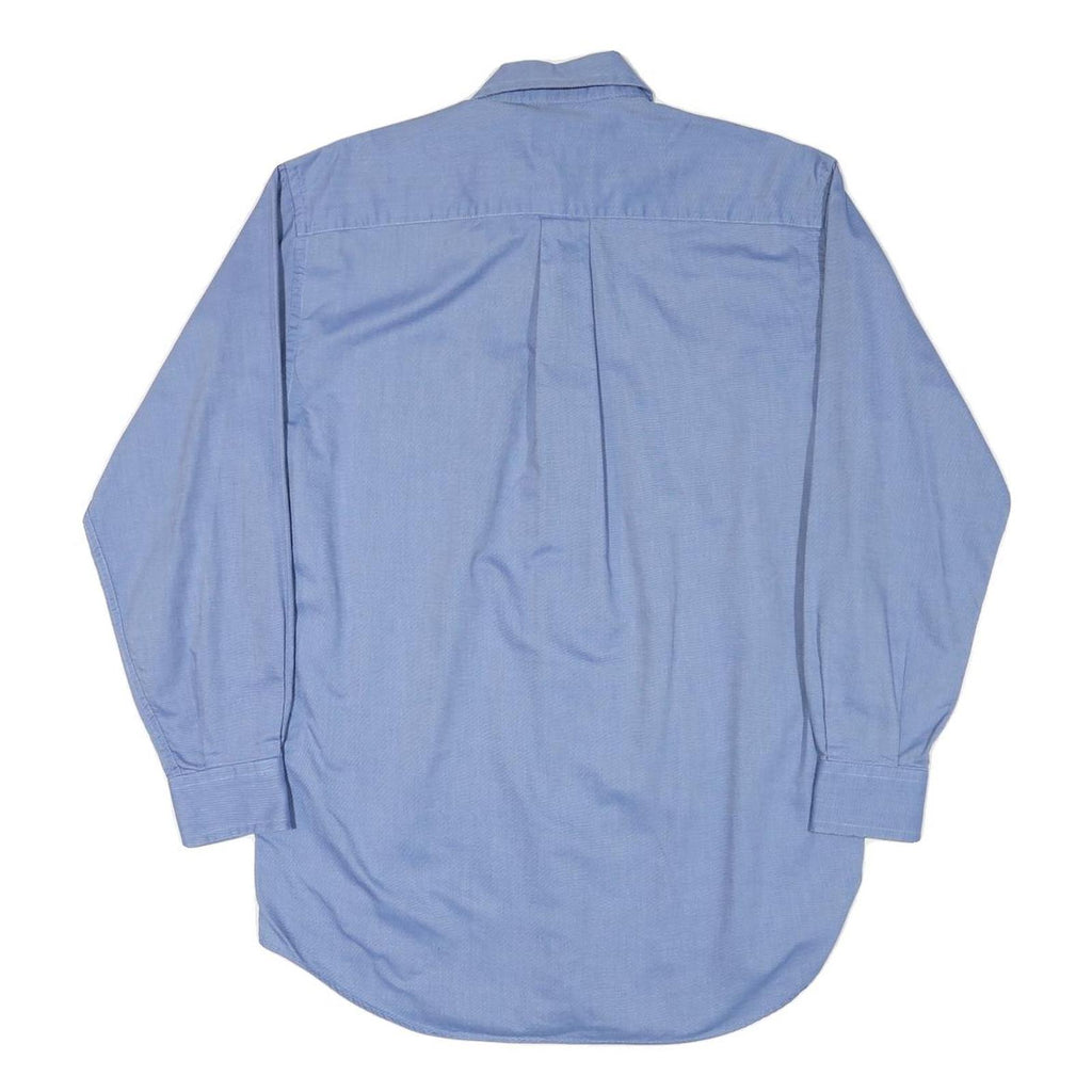 NAUTICA Mens Blue Shirt M Cotton Blend Button Down Collar Long Sleeve Classic
