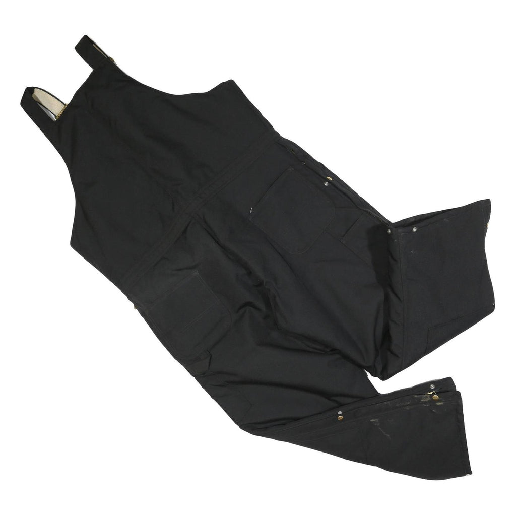 CARHARTT Womens Black Cotton Blend Canvas Dungarees Loose Fit XL W42 L28