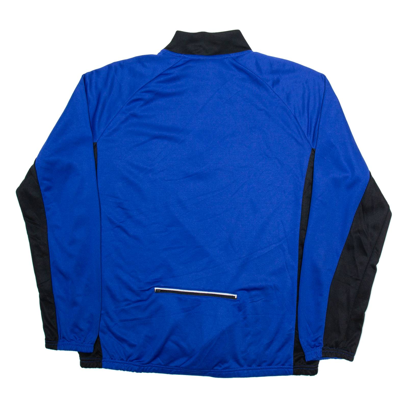 CRANE Cycling Mens Jersey Blue Long Sleeve 1/4 Zip L
