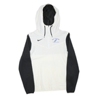 NIKE Mens White & Black Track Field Zip Jacket M Polyester Blend Hooded