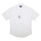 WRANGLER Mens White Short Sleeve Western Shirt M Classic Cotton Blend Button