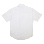 WRANGLER Mens White Short Sleeve Western Shirt M Classic Cotton Blend Button