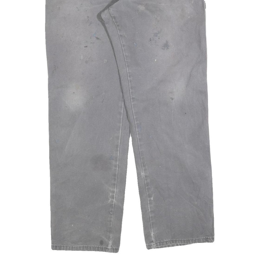 DICKIES Mens Jeans Grey Relaxed Straight Denim Medium W34 L32 Workwear