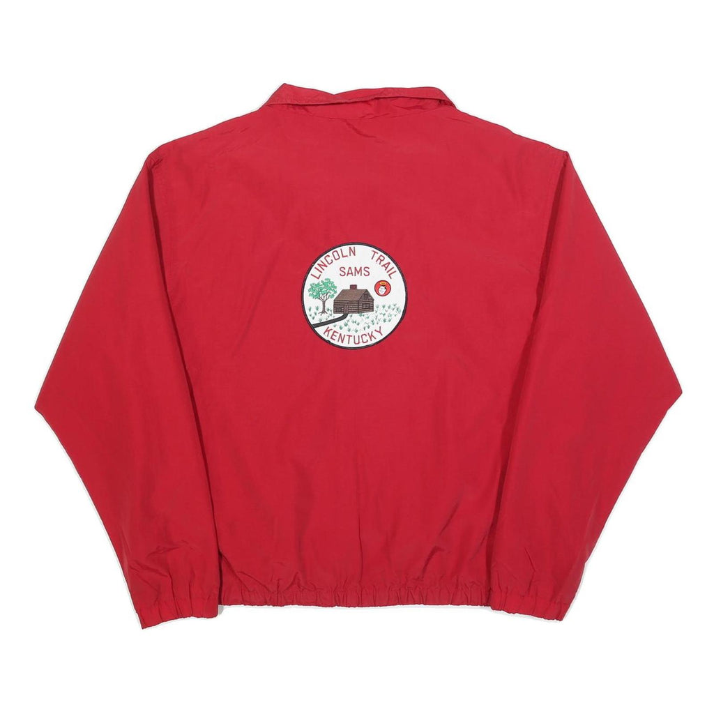 CHAPS RALPH LAUREN Mens Red Nylon Casual Jacket L Zip Plain Good Sam Club