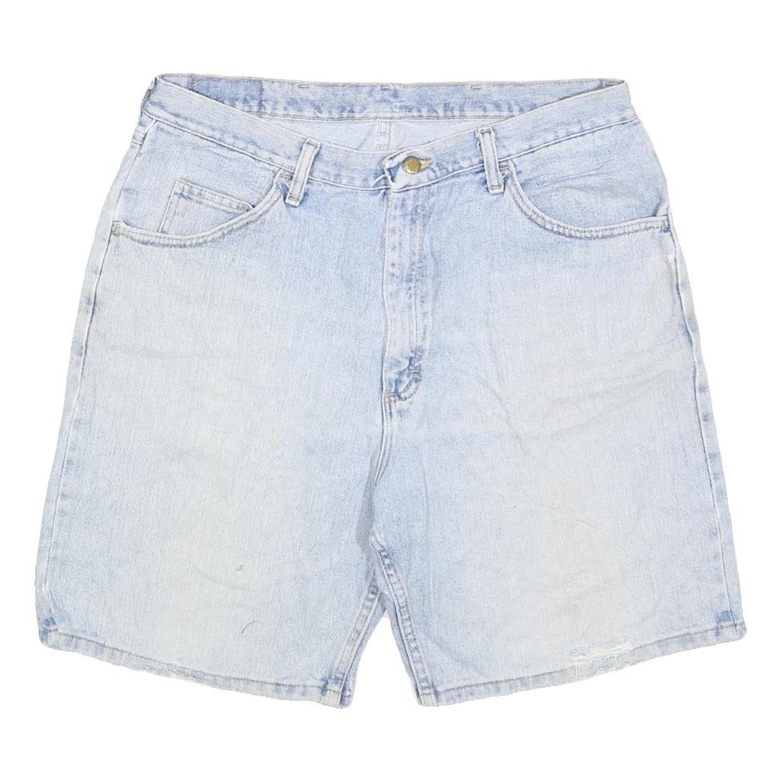 WRANGLER Mens Denim Light Blue Shorts L W36 Casual Cotton Blend Comfortable Fit