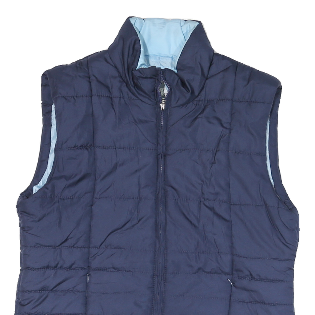 ISAAC IZRAHI Mens Blue L Quilted Zip Jacket Polyester Blend Lightweight