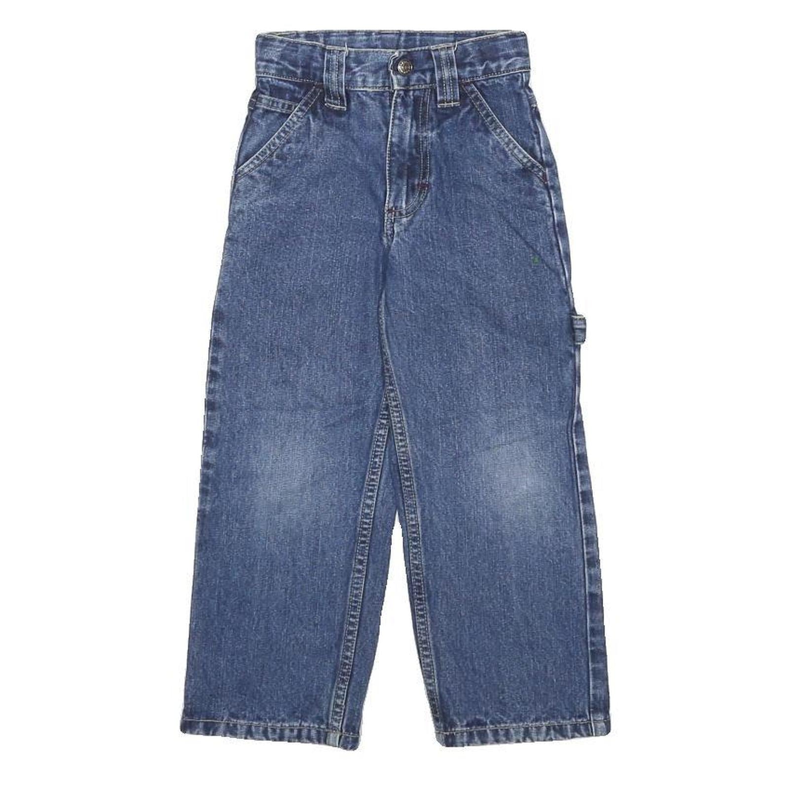LEE Boys Regular Fit Blue Denim Jeans W18 L17 Workwear Style Cotton Zip