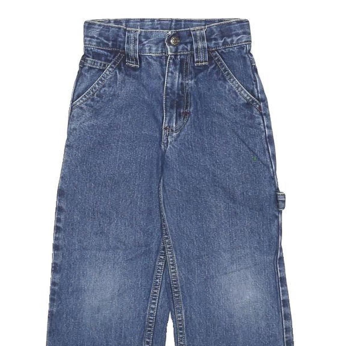 LEE Boys Regular Fit Blue Denim Jeans W18 L17 Workwear Style Cotton Zip