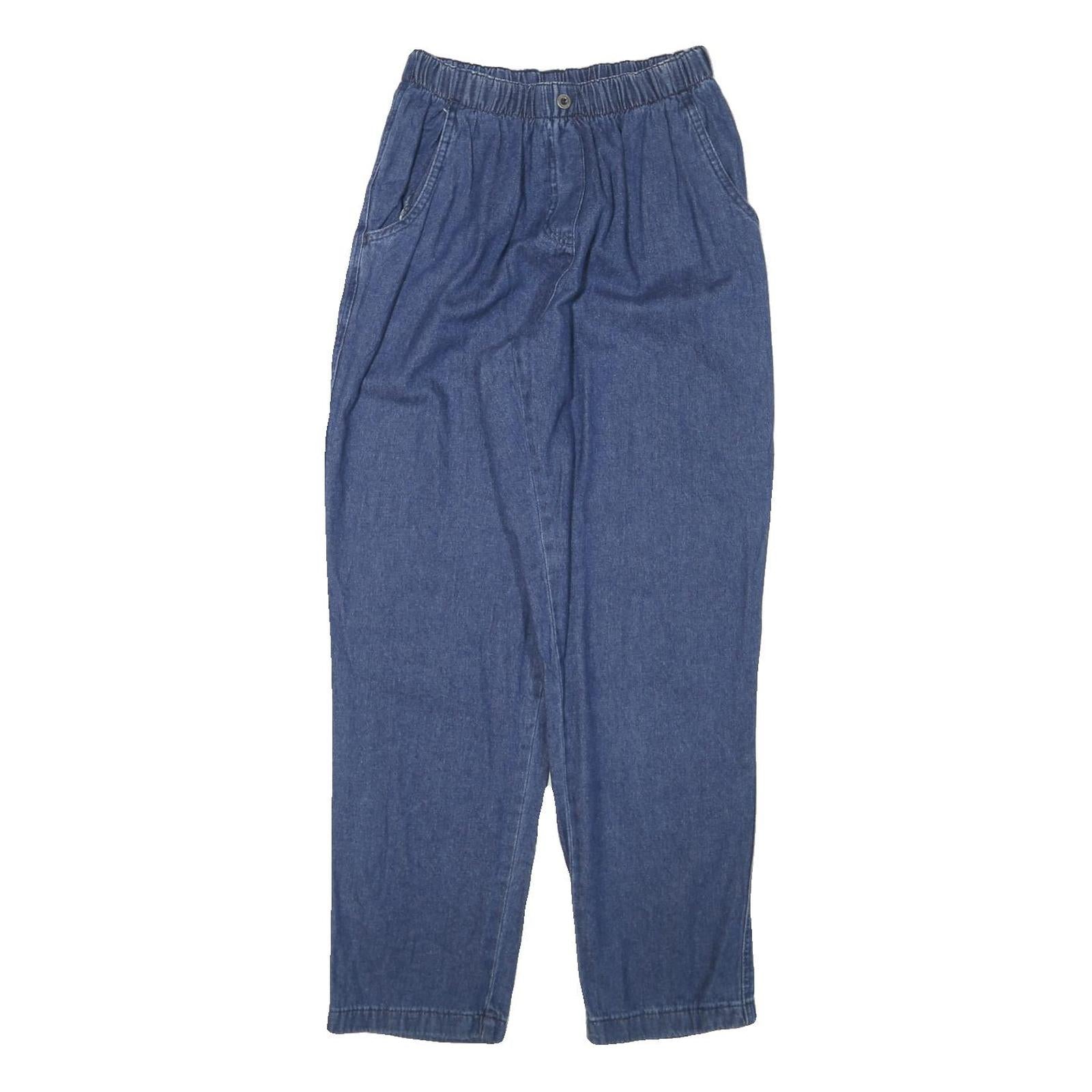 BONWORTH Womens Jeans Blue Relaxed Straight Denim W24 L29 Elastic Waist