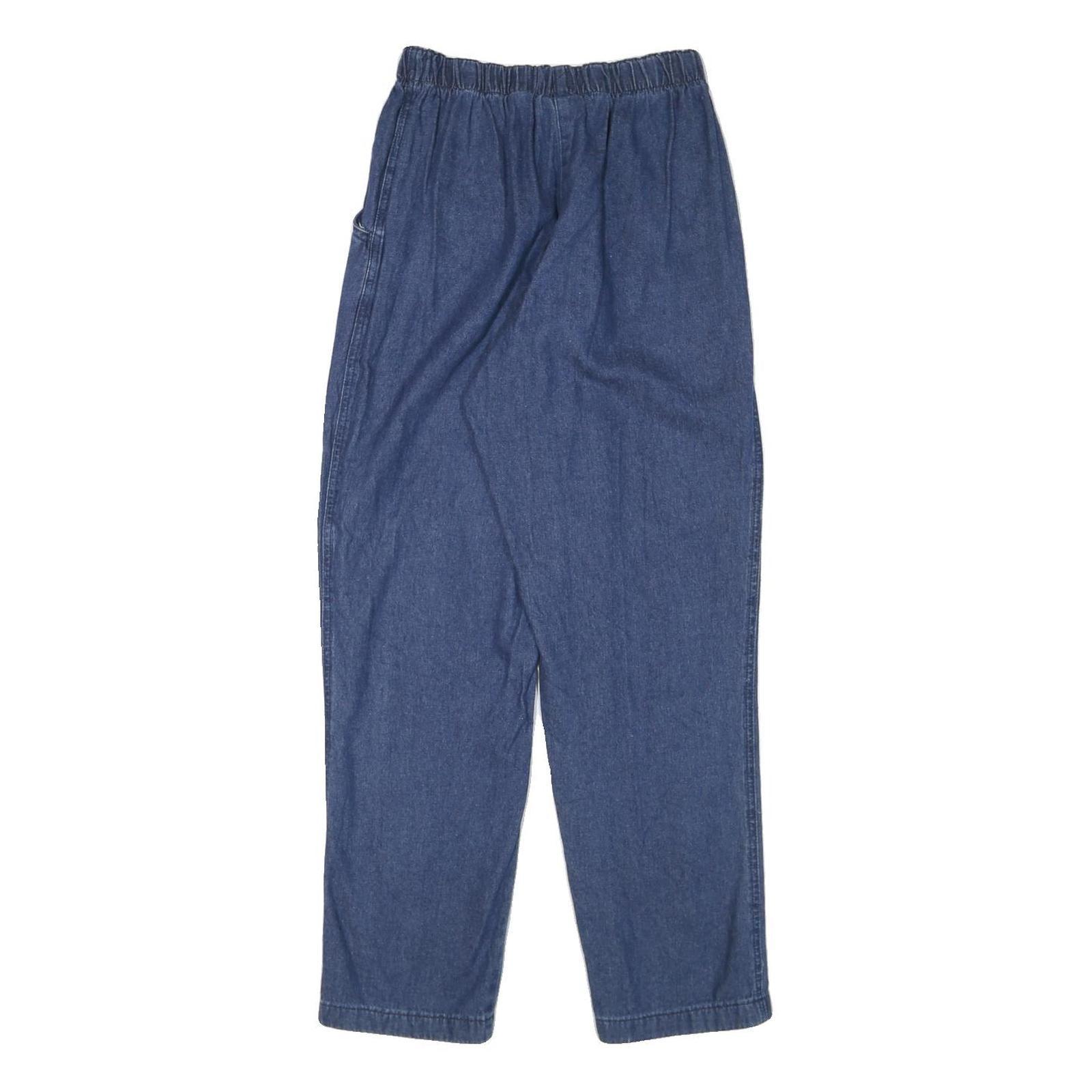 BONWORTH Womens Jeans Blue Relaxed Straight Denim W24 L29 Elastic Waist