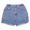 LEE Womens Denim Blue Cotton Casual Shorts S W26 Elastic Waistband