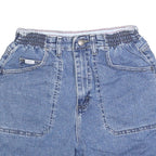LEE Womens Denim Blue Cotton Casual Shorts S W26 Elastic Waistband
