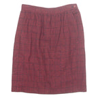 PENDLETON Womens Pencil Skirt Red Midi Wool Gingham S