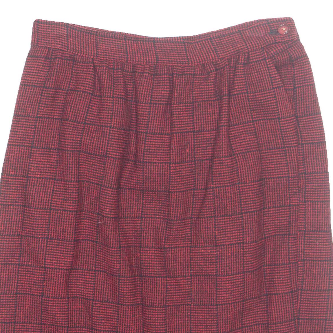 PENDLETON Womens Pencil Skirt Red Midi Wool Gingham S