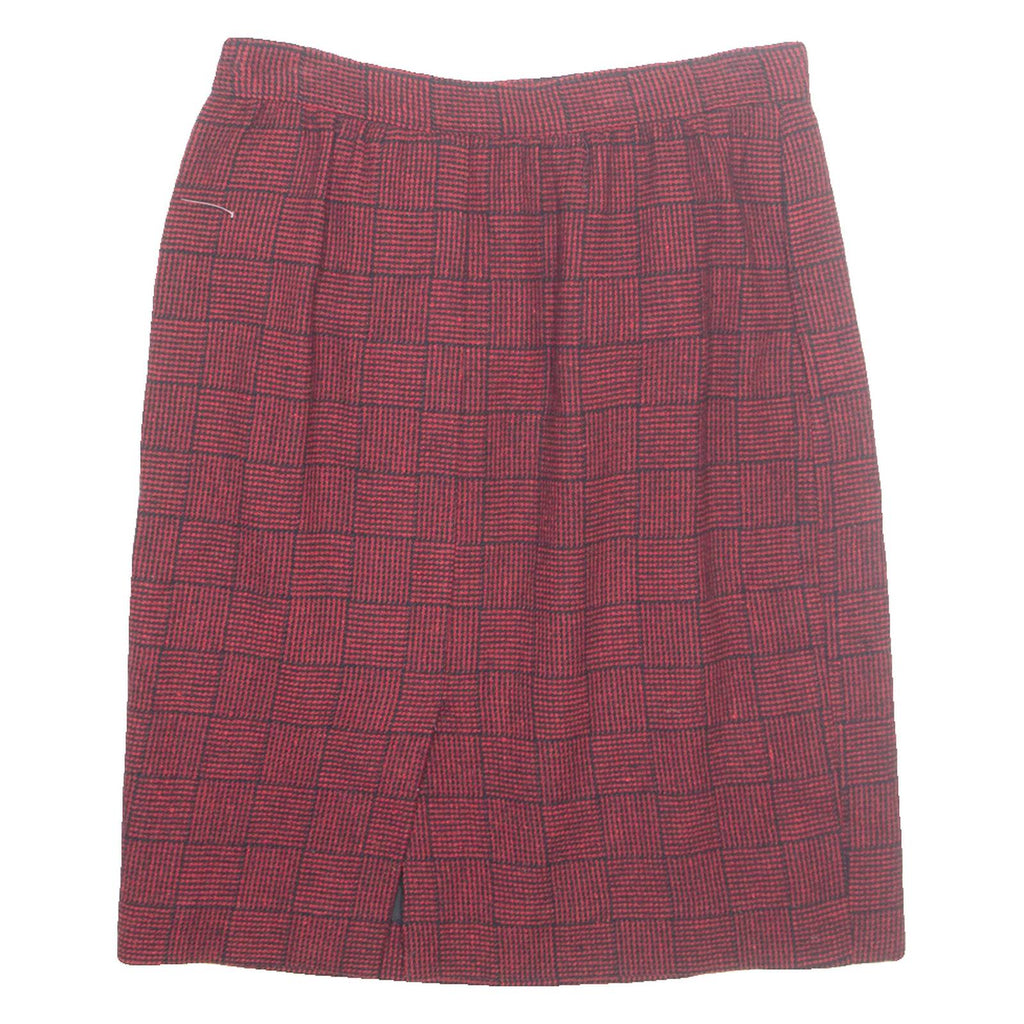 PENDLETON Womens Pencil Skirt Red Midi Wool Gingham S