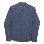 DIESEL Mens Blue Check Shirt M Cotton Blend Casual Long Sleeve Button