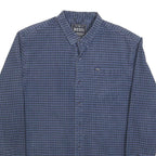 DIESEL Mens Blue Check Shirt M Cotton Blend Casual Long Sleeve Button