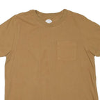DICKIES Mens Brown Pocket T-Shirt L Short Sleeve Crew Neck Cotton Blend Casual
