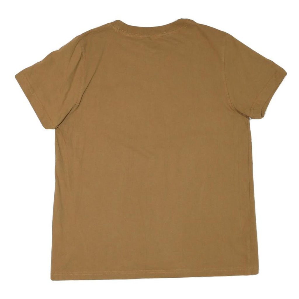 DICKIES Mens Brown Pocket T-Shirt L Short Sleeve Crew Neck Cotton Blend Casual