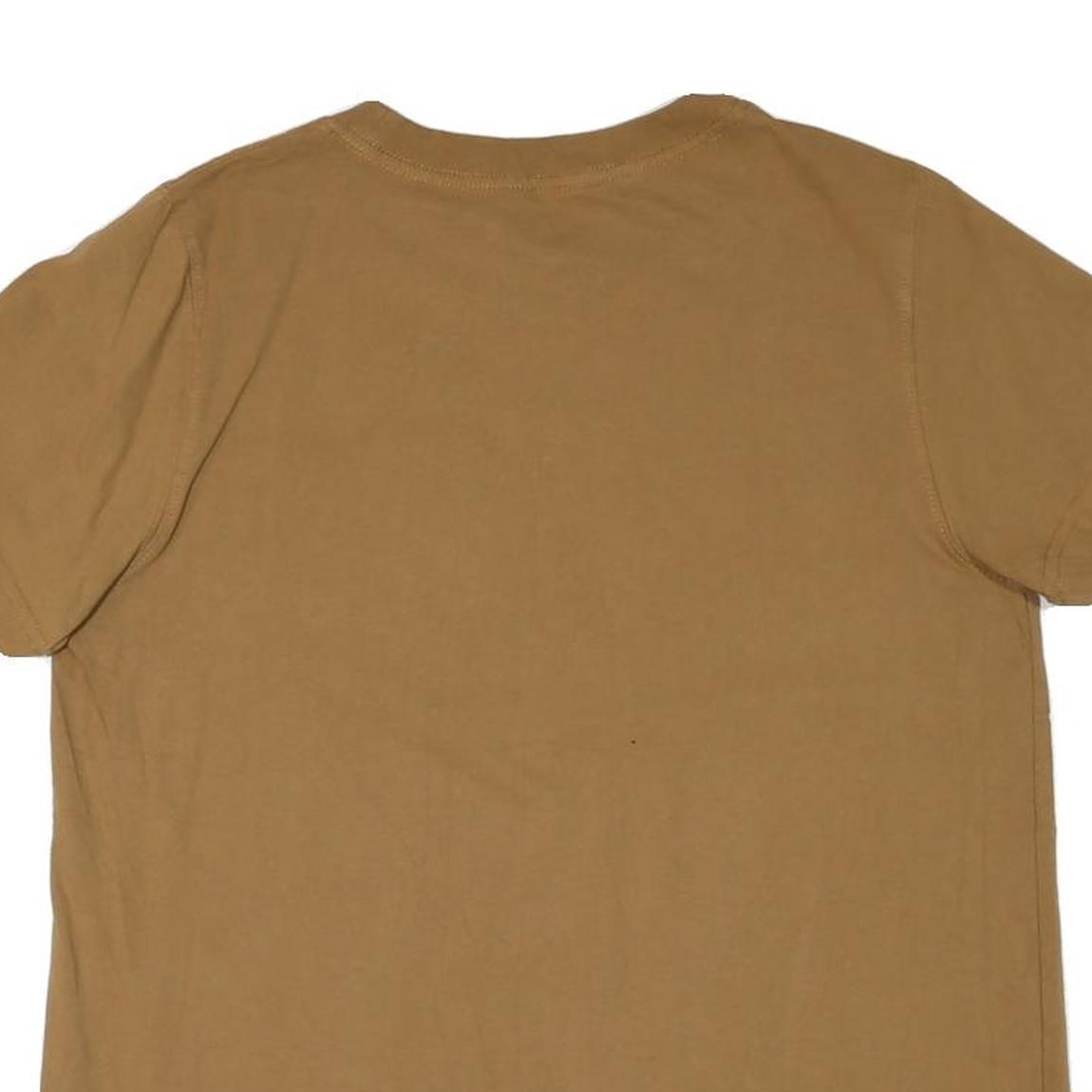 DICKIES Mens Brown Pocket T-Shirt L Short Sleeve Crew Neck Cotton Blend Casual