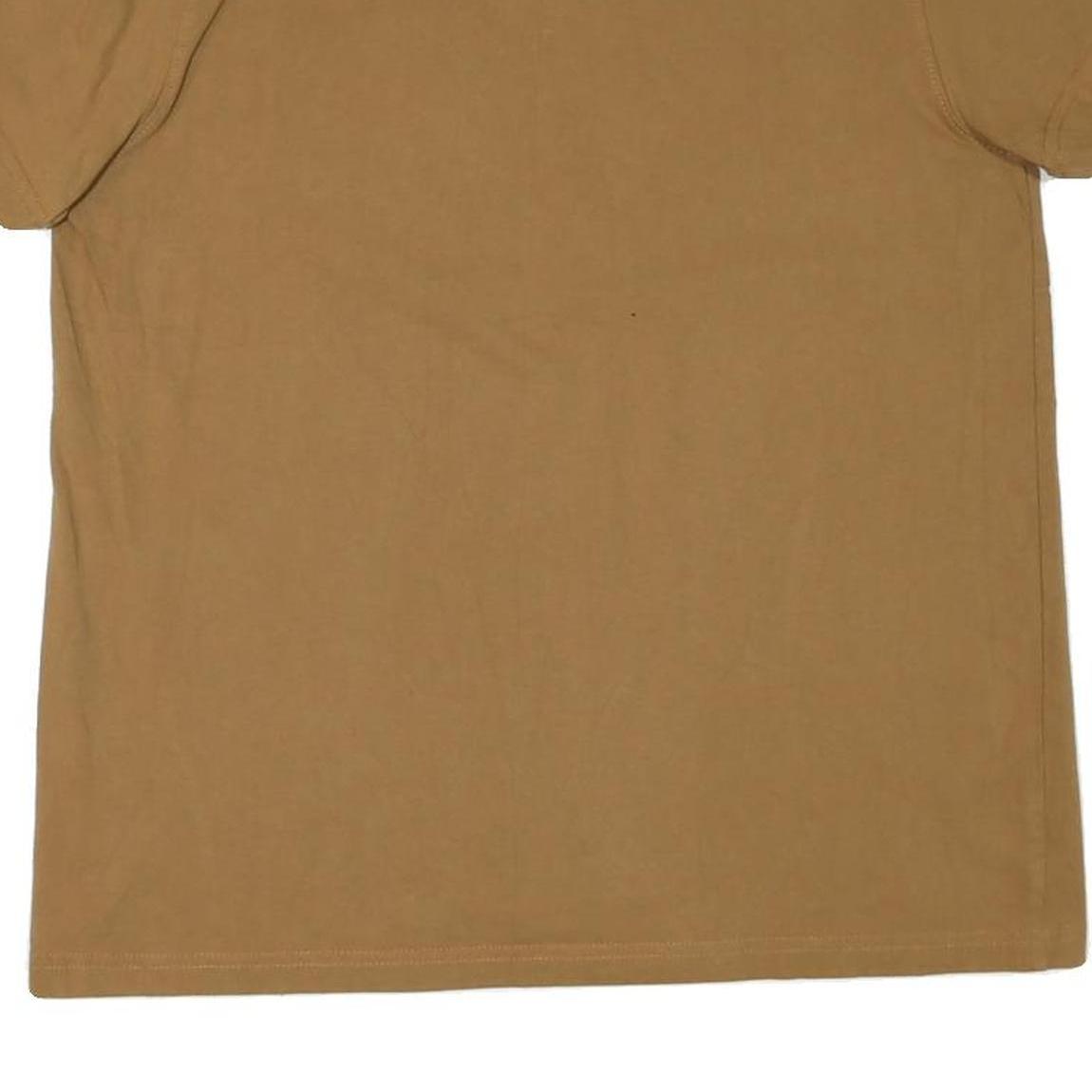 DICKIES Mens Brown Pocket T-Shirt L Short Sleeve Crew Neck Cotton Blend Casual