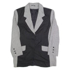 Womens Blazer Jacket Black 90s Houndstooth UK 12