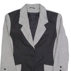 Womens Blazer Jacket Black 90s Houndstooth UK 12