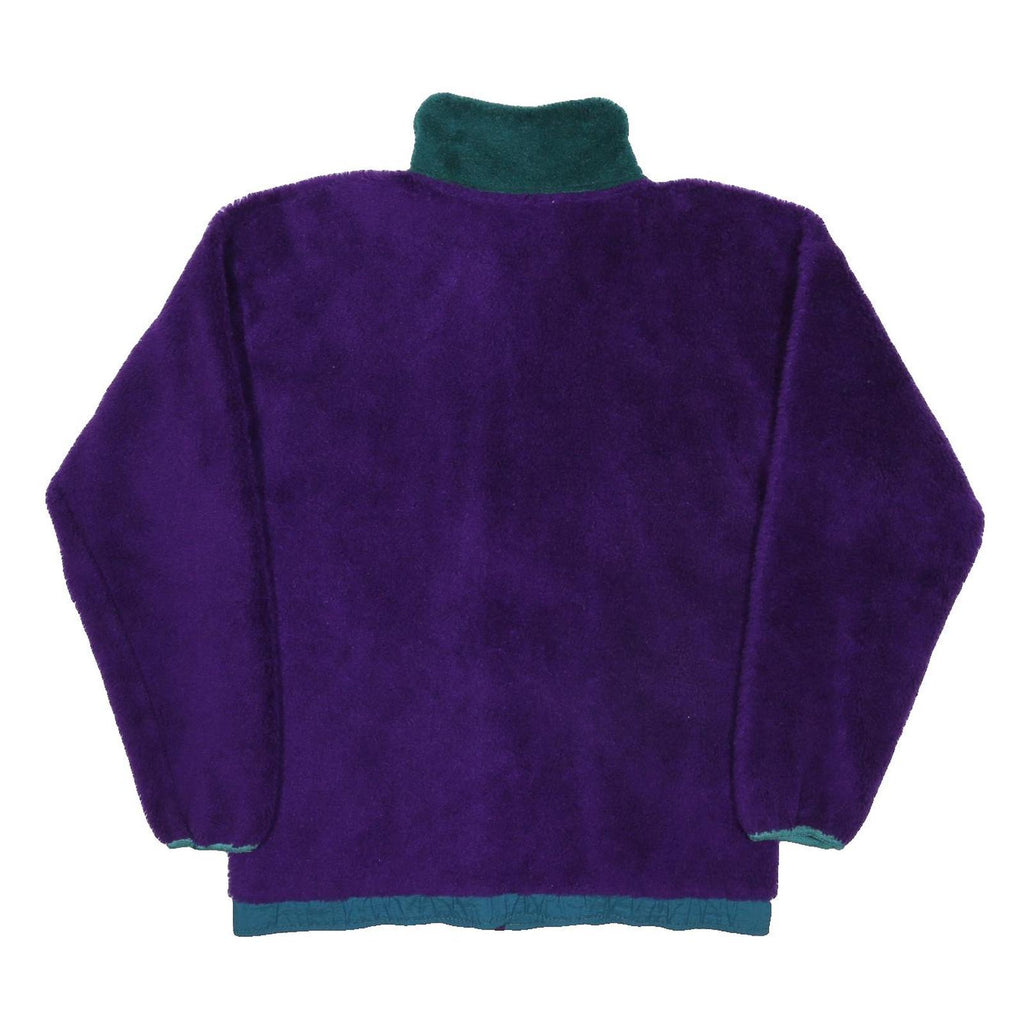 HELLY HANSEN Girls Purple & Green Fleece Jacket 16Y Polyester Zip Outdoor Casual