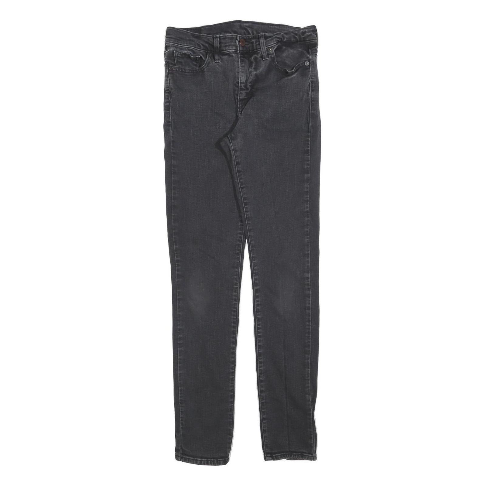 LEVI'S Womens Jeans Black Slim Skinny Denim W29 L32 Zip Cotton Blend Classic