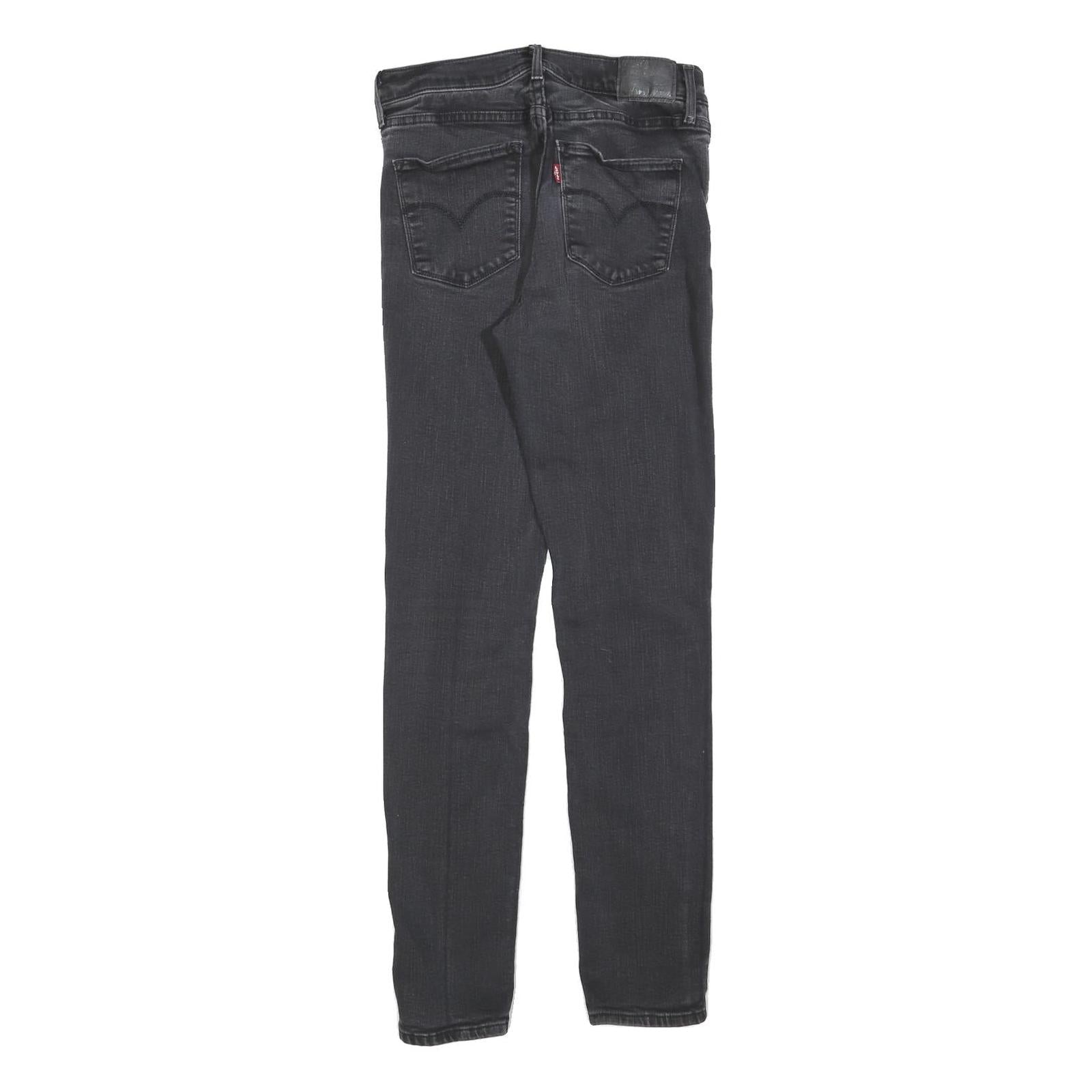 LEVI'S Womens Jeans Black Slim Skinny Denim W29 L32 Zip Cotton Blend Classic