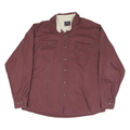 WRANGLER Mens Maroon Cotton Blend Shirt XL Long Sleeve Workwear Casual