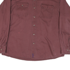 WRANGLER Mens Maroon Cotton Blend Shirt XL Long Sleeve Workwear Casual
