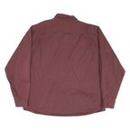 WRANGLER Mens Maroon Cotton Blend Shirt XL Long Sleeve Workwear Casual