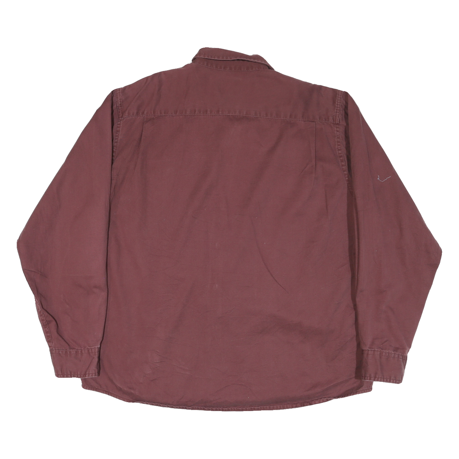 WRANGLER Mens Maroon Cotton Blend Shirt XL Long Sleeve Workwear Casual